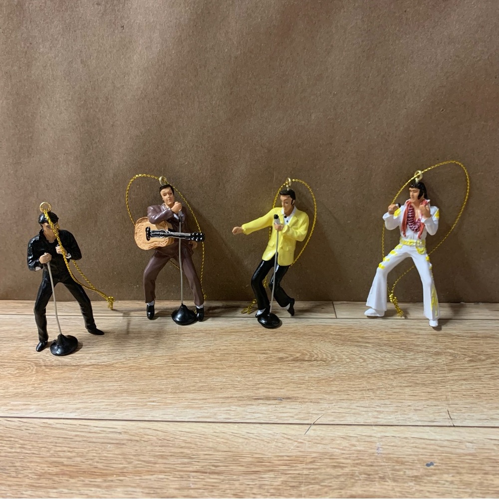 New! Kurt S Adler Elvis Presley Ornament Christmas Tree Hanging The King Set 4
